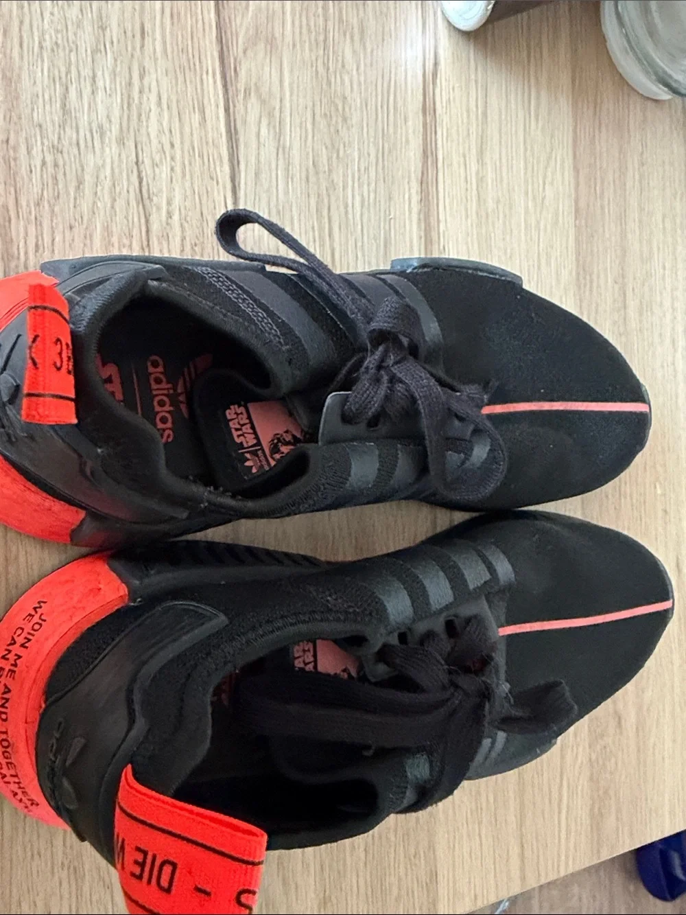 Adidas Star Wars Unisex Black Sneakers with Red Stripe